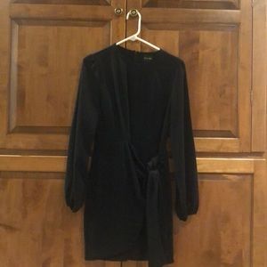Do+Be black wrap tie dress
